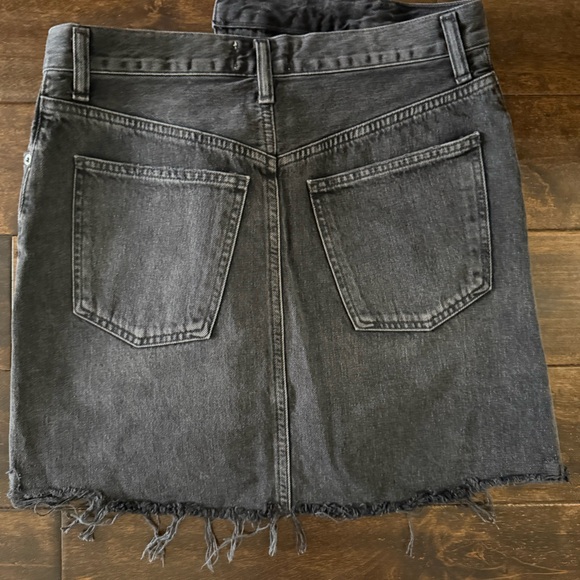 Agolde Charcoal Denim Skirt - Picture 2 of 4